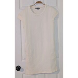 Kate & Mallory XS Cream Textured Geometric Knit Short Sleeve Dress NWOT